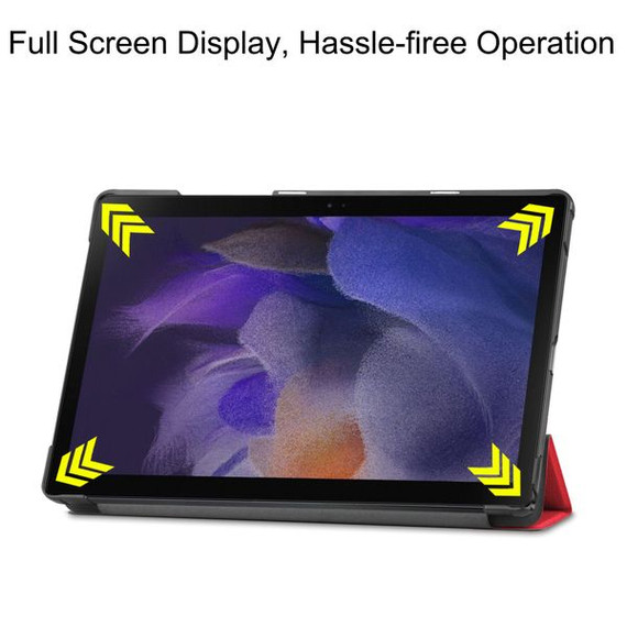 Samsung Galaxy Tab A8 10.5 (2021) X200 Tri-Fold PU Case Red Samsung Galaxy Tab A8 10.5 (2021) X200 Tri-Fold PU Case Red