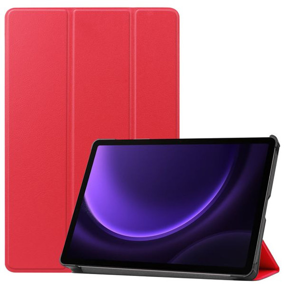 Samsung Galaxy Tab S9FE X510    Tri-Fold PU Case    Red