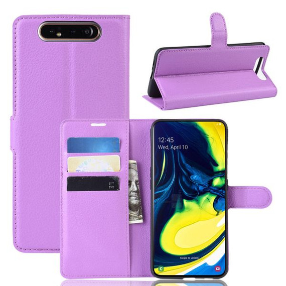 Galaxy A80/A90      Pu Wallet Case    [Purple]