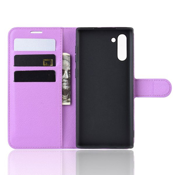 Galaxy Note 10      Pu Wallet Case    [Purple]