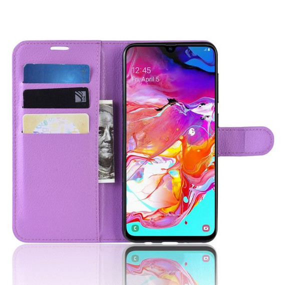 Galaxy A70      Pu Wallet Case    [Purple]