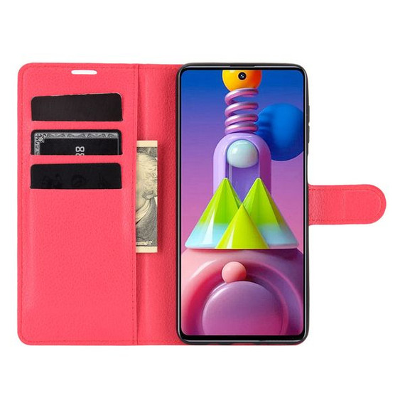 Galaxy M51      Pu Wallet Case    [Red]