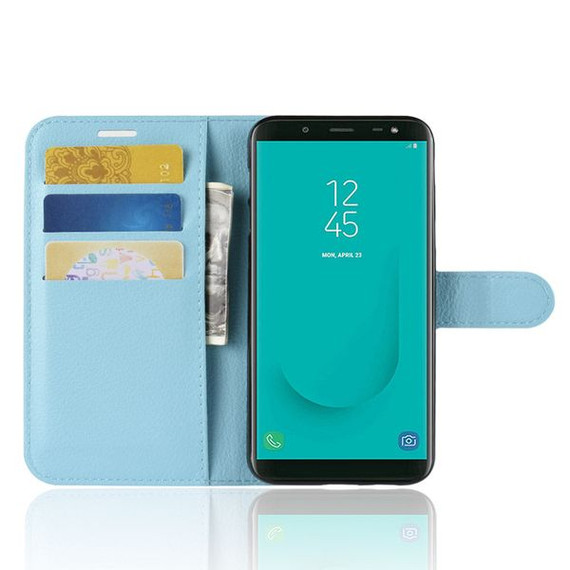 Galaxy J6      Pu Wallet Case    [Lightblue]