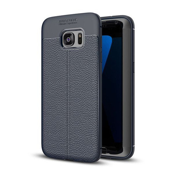 Samsung Galaxy S7 Edge      Leather Texture Case    Navy