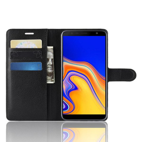 Galaxy J4Plus/J4+      Pu Wallet Case    [Black]