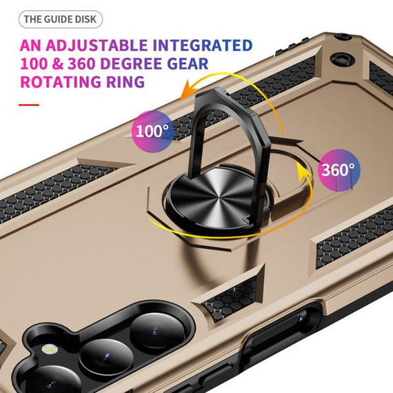 Samsung Galaxy A05s      Military Armour Ring Case    Gold