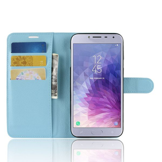 Galaxy J4      Pu Wallet Case    [Lightblue]