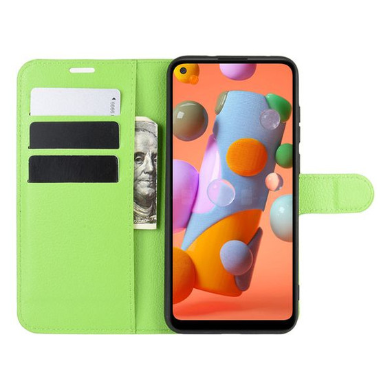 Galaxy A11      Pu Wallet Case    [Green]