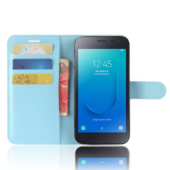 Galaxy J2 Core      Pu Wallet Case    [Lightblue]