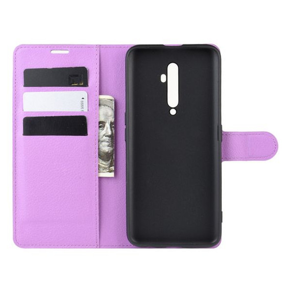 Oppo Reno2 Z      Pu Wallet Case    [Purple]