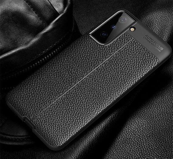 Samsung Galaxy S21 Plus      Leather Texture Case    Black