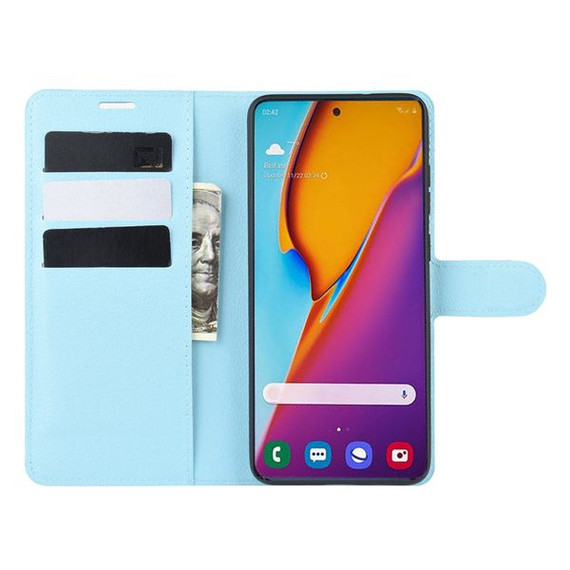 Galaxy S20 Plus      Pu Wallet Case    [Lightblue]
