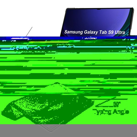 Samsung Galaxy Tab S9 Ultra X910    Tri-Fold PU Case    Red