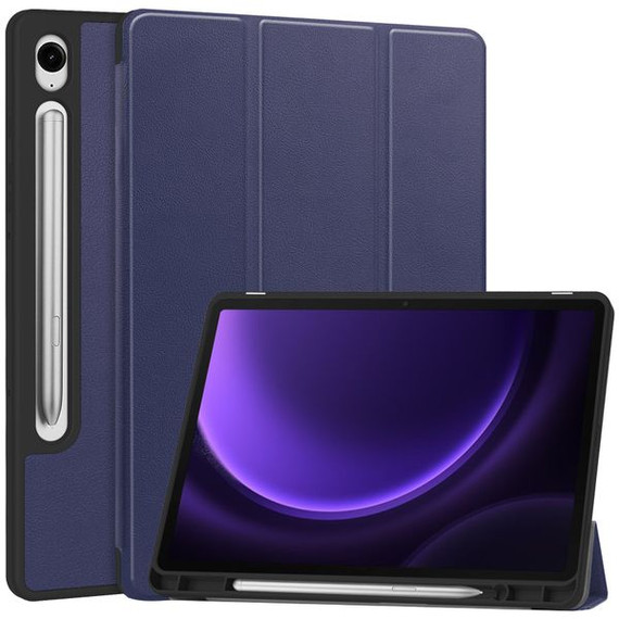 Samsung Galaxy Tab S9FE X510    Tri-Fold PU Case    Navy