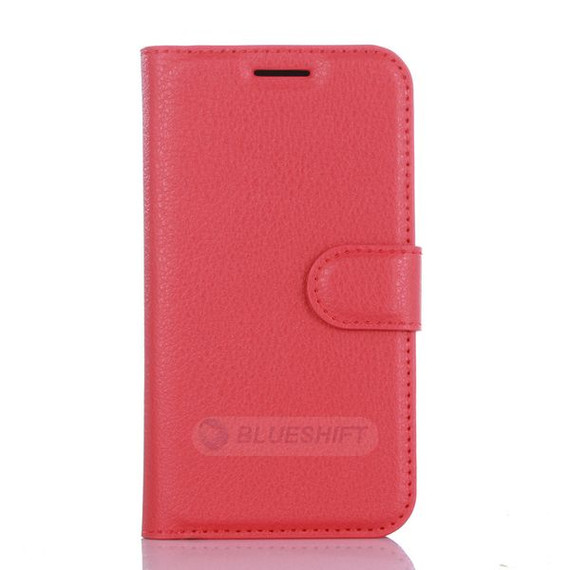 Galaxy J1 2016      Pu Wallet Case    [Red]
