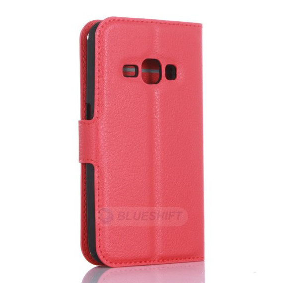 Galaxy J1 2016      Pu Wallet Case    [Red]