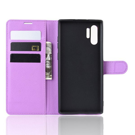 Galaxy Note 10 Plus      Pu Wallet Case    [Purple]