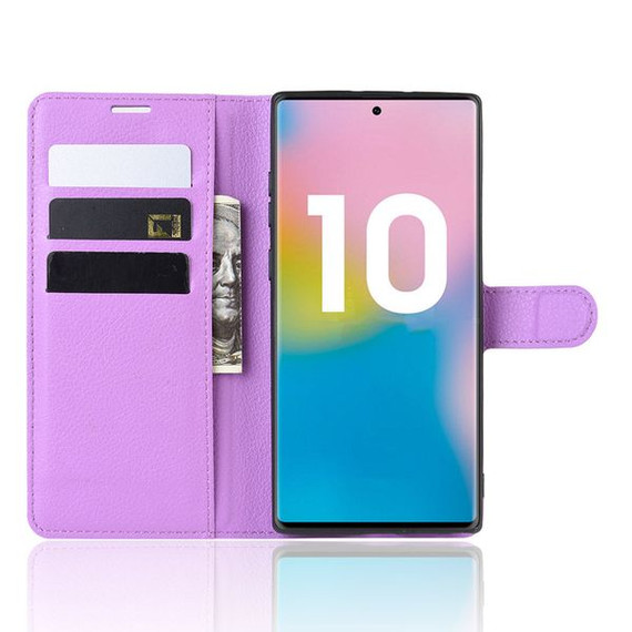 Galaxy Note 10 Plus      Pu Wallet Case    [Purple]