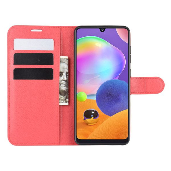 Galaxy A31      Pu Wallet Case    [Red]