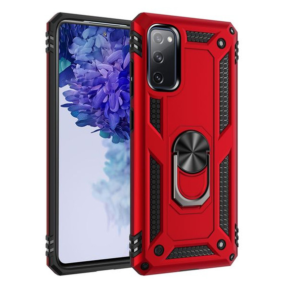 Samsung Galaxy S20 FE      Military Armour Case    Red