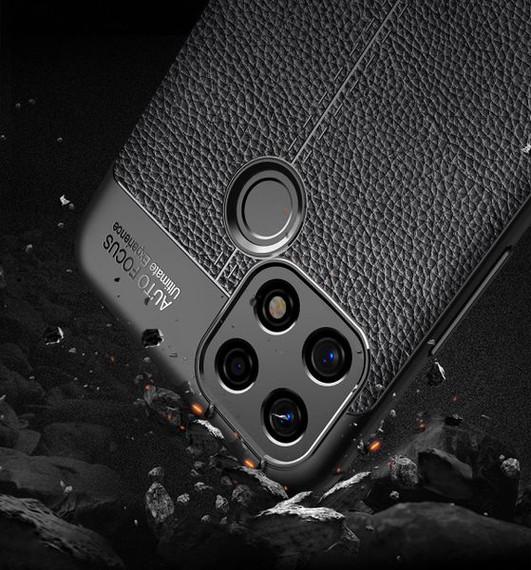 OPPO A15 Leather Texture Case Red