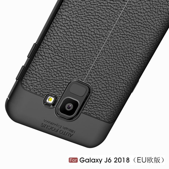 Samsung Galaxy J6      Leather Texture Case    Grey