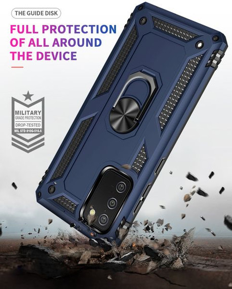 Samsung Galaxy A03s      Military Armour Ring Case    Navy