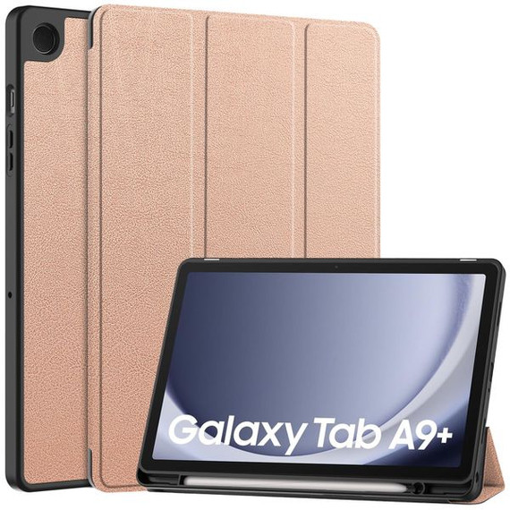 Samsung Galaxy Tab A9+ X210    Tri-Fold PU Case    RoseGold