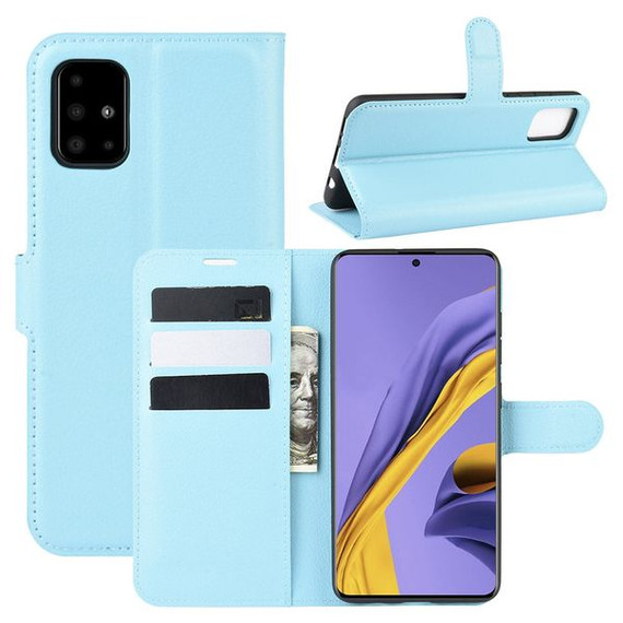 Galaxy A51      Pu Wallet Case    [Lightblue]