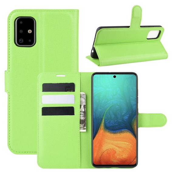 Galaxy A71      Pu Wallet Case    [Green]