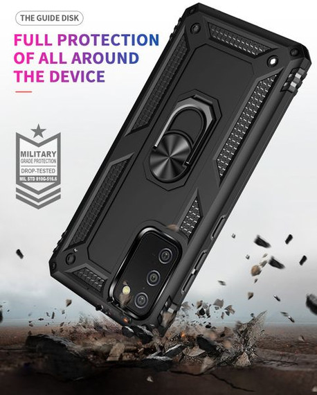 Samsung Galaxy A03s      Military Armour Ring Case    Black