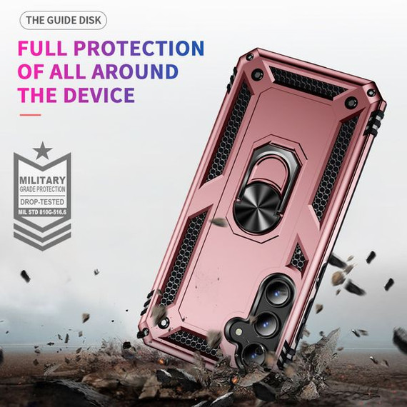 Samsung Galaxy A35 5G      Military Armour Ring Case    RoseGold