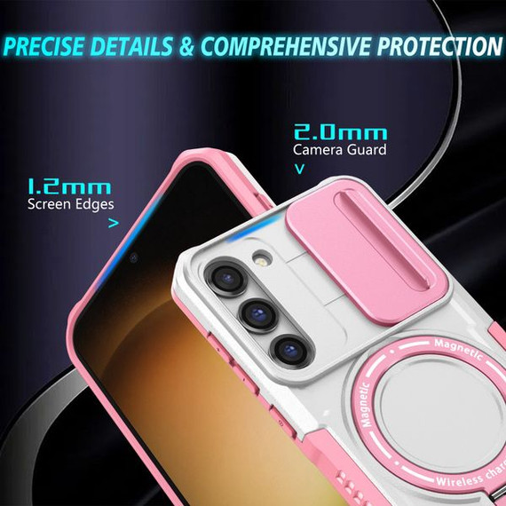 Samsung Galaxy S23 Magsafe Sliding Cover Case PinkWhite Samsung Galaxy S23 Magsafe Sliding Cover Case PinkWhite
