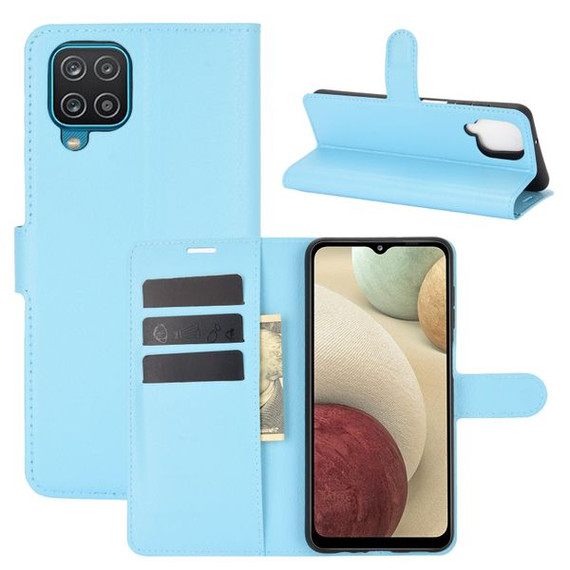 Galaxy A12      Pu Wallet Case    [Lightblue]