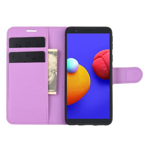 Galaxy A01 Core      Pu Wallet Case    [Purple]