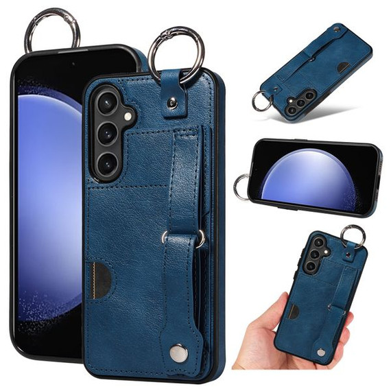 Samsung Galaxy S23 FE Hand Strap PU Card Case Navy Samsung Galaxy S23 FE Hand Strap PU Card Case Navy