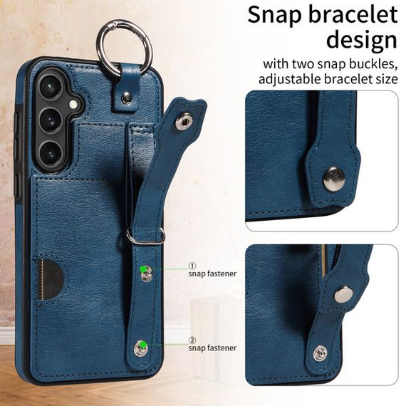 Samsung Galaxy S23 FE Hand Strap PU Card Case Navy Samsung Galaxy S23 FE Hand Strap PU Card Case Navy