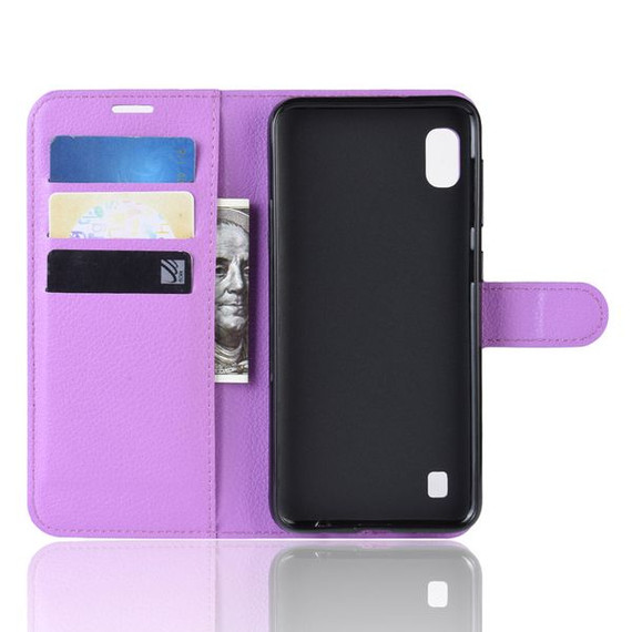 Galaxy A10      Pu Wallet Case    [Purple]