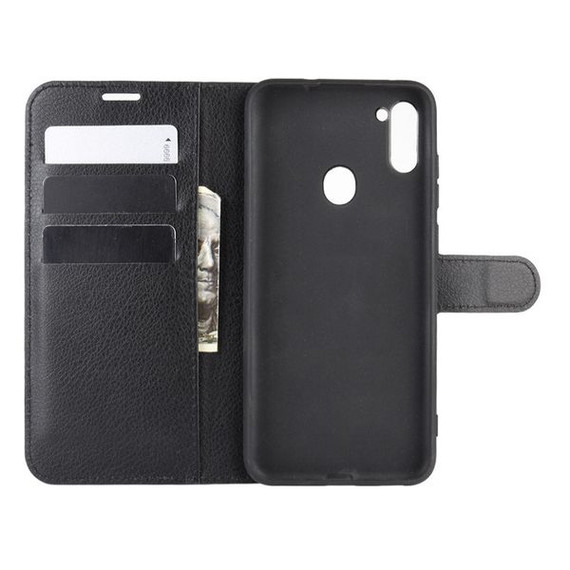 Galaxy A11      Pu Wallet Case    [Black]