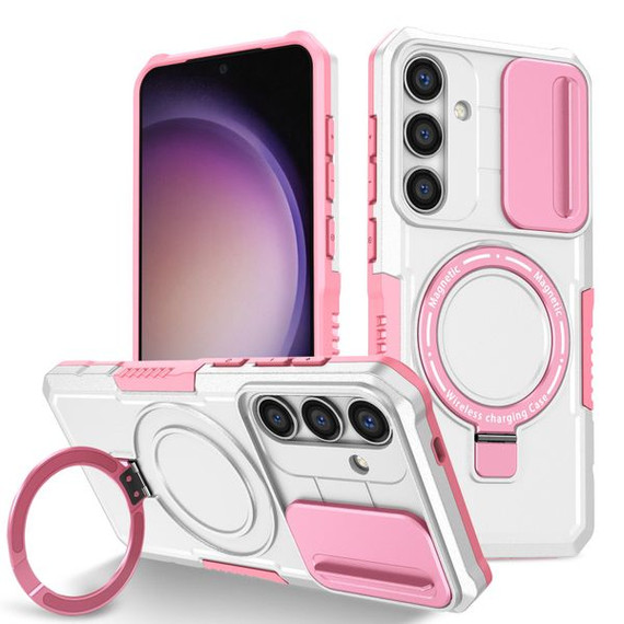 Samsung Galaxy S24      Magsafe Sliding Cover Case    PinkWhite