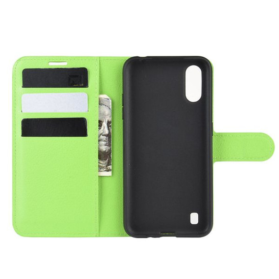 Galaxy A01      Pu Wallet Case    [Green]