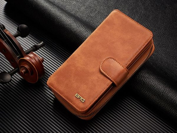 Samsung Galaxy S9 Plus      Deluxe Zipper Case    Brown