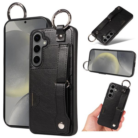 Samsung Galaxy S24+      Hand Strap PU Card Case    Black