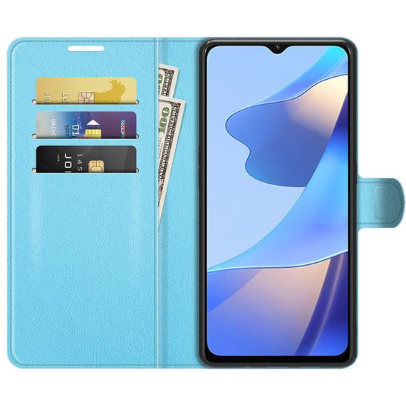 Oppo A16S      Pu Wallet Case    [Lightblue]