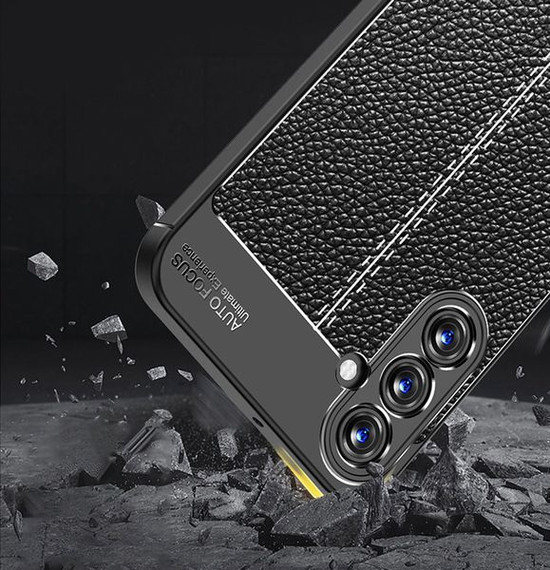 Samsung Galaxy A55 5G      Leather Texture Case    Black