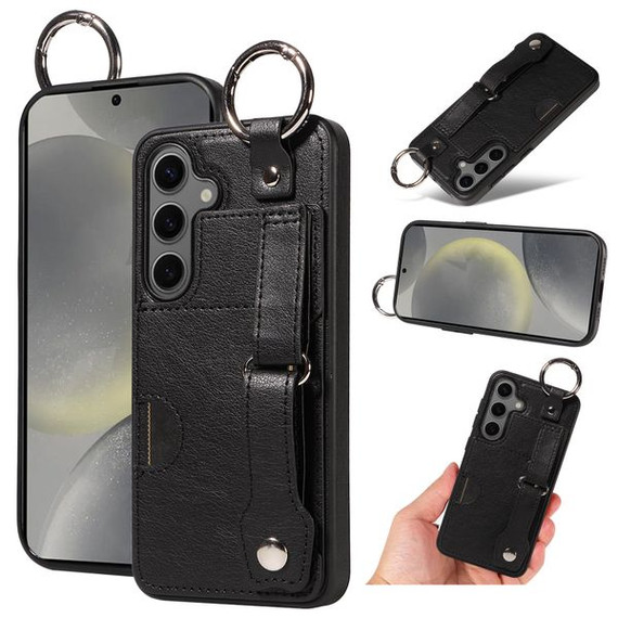 Samsung Galaxy S24      Hand Strap PU Card Case    Black