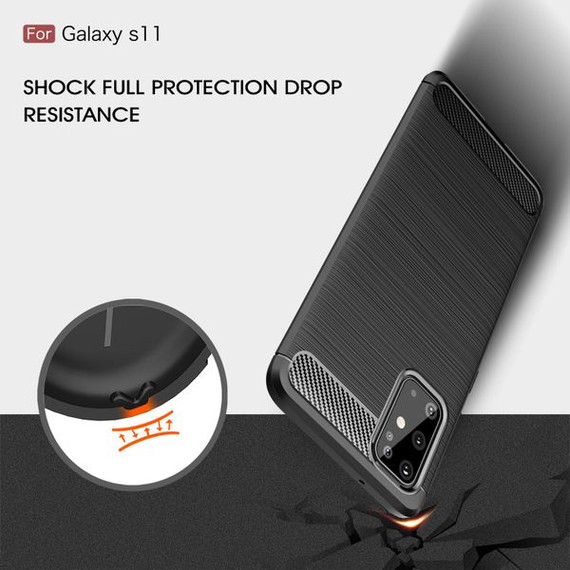 Samsung Galaxy S20 Plus      Carbon Fibre Case    Black