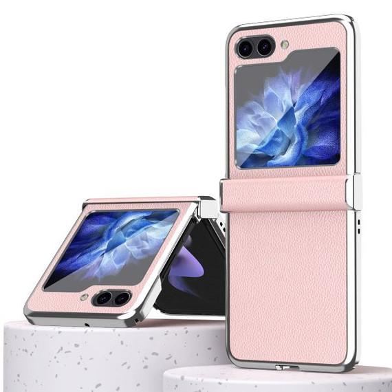 Samsung Galaxy Z Flip5 5G Electroplasting PU Case Pink Samsung Galaxy Z Flip5 5G Electroplasting PU Case Pink