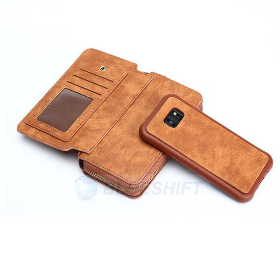 Samsung Galaxy S7 Edge Deluxe Zipper Case Brown Samsung Galaxy S7 Edge Deluxe Zipper Case Brown