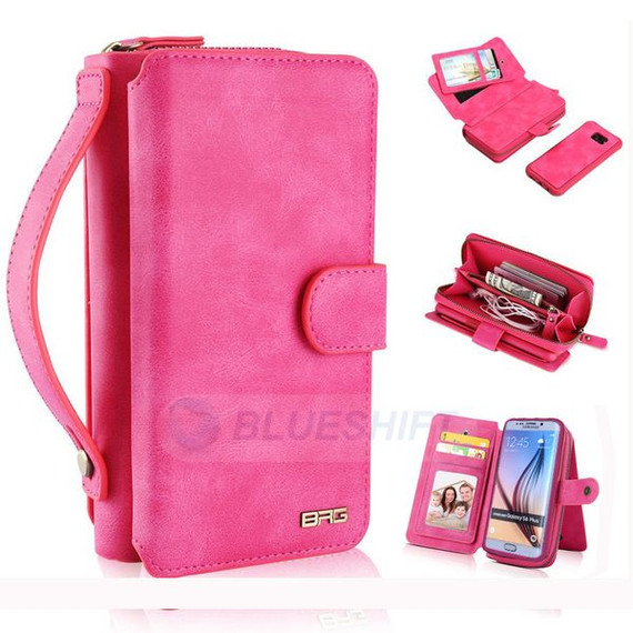 Samsung Galaxy S6 Edge Plus      Deluxe Zipper Case    Rose